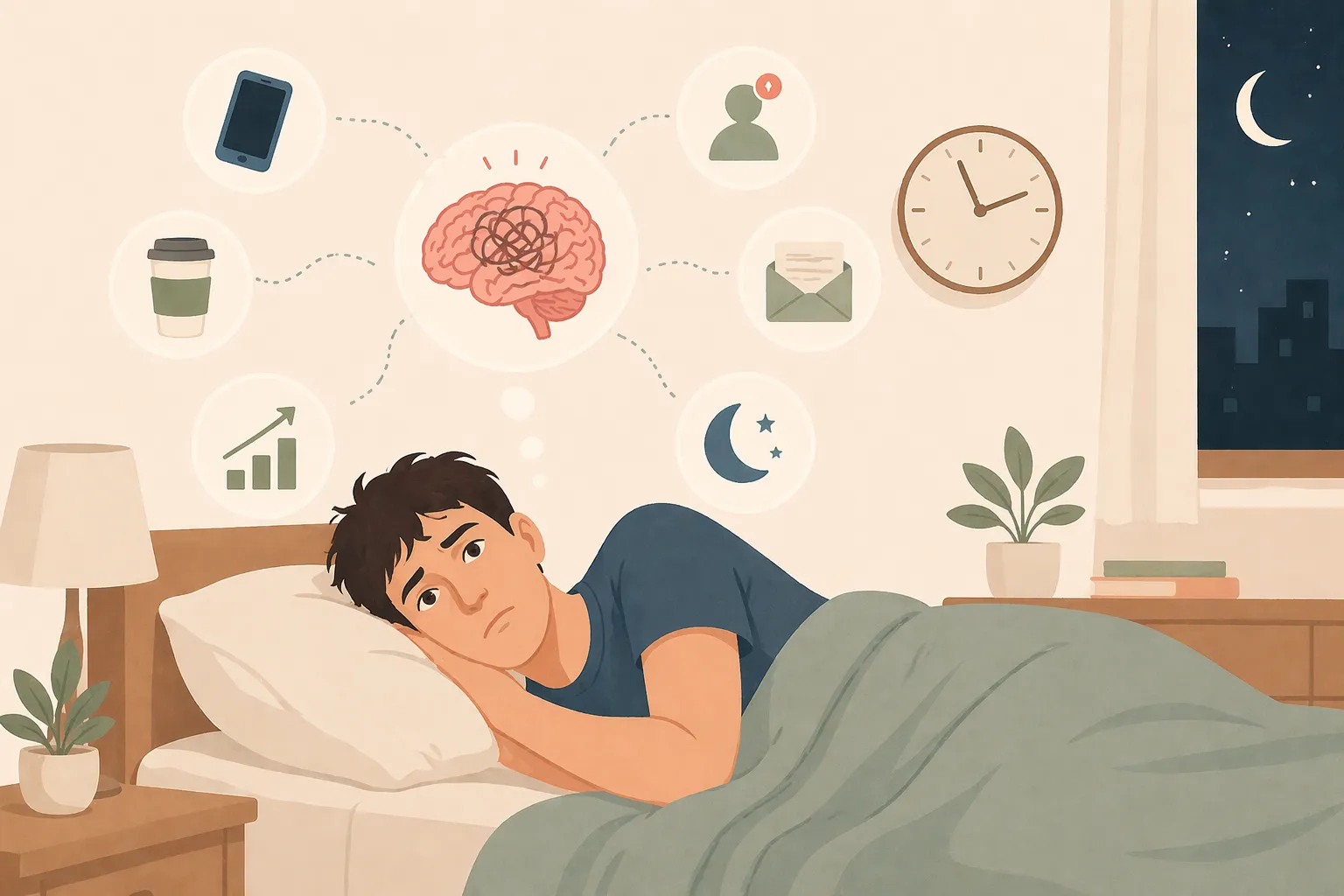 A night of insomnia and anxiety